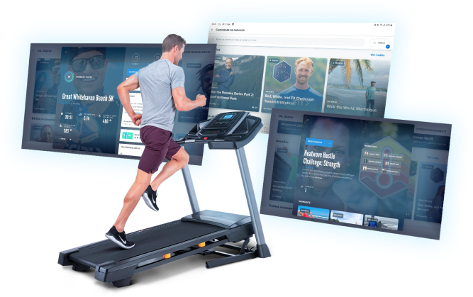 Homem correndo na Esteira Nordictrack T5.